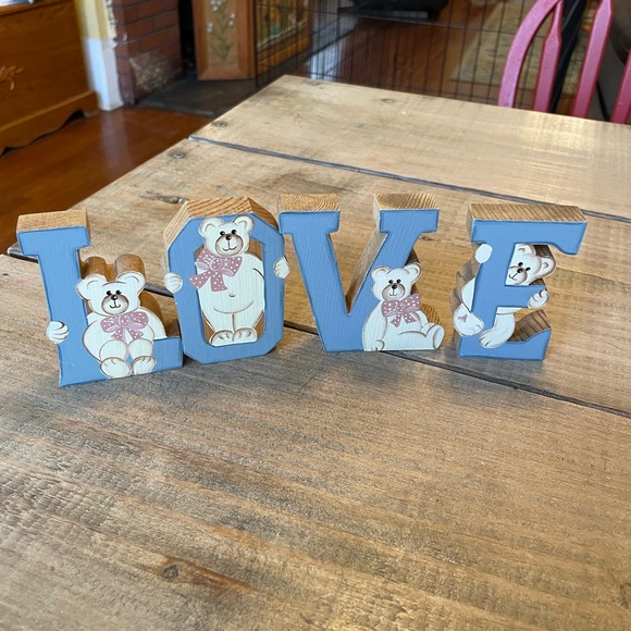 Vintage Teddy Bear LOVE Letters - Picture 2 of 4